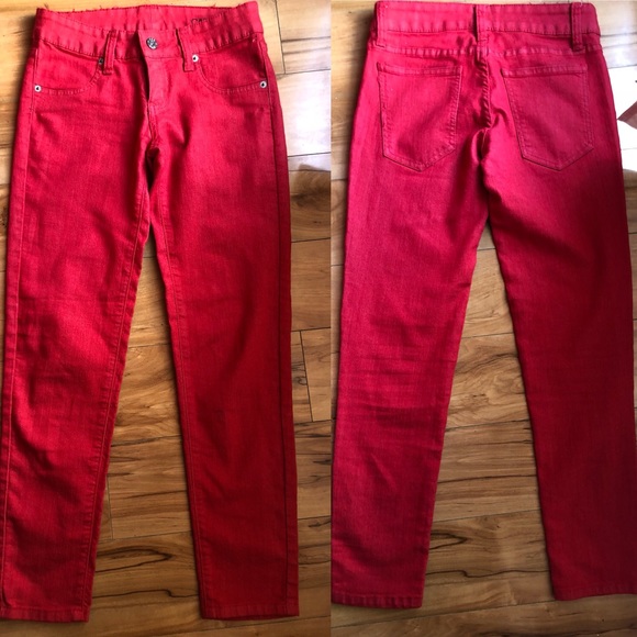 Carmar Red Denim Skinny Style Jeans, Size 25 - Picture 6 of 7